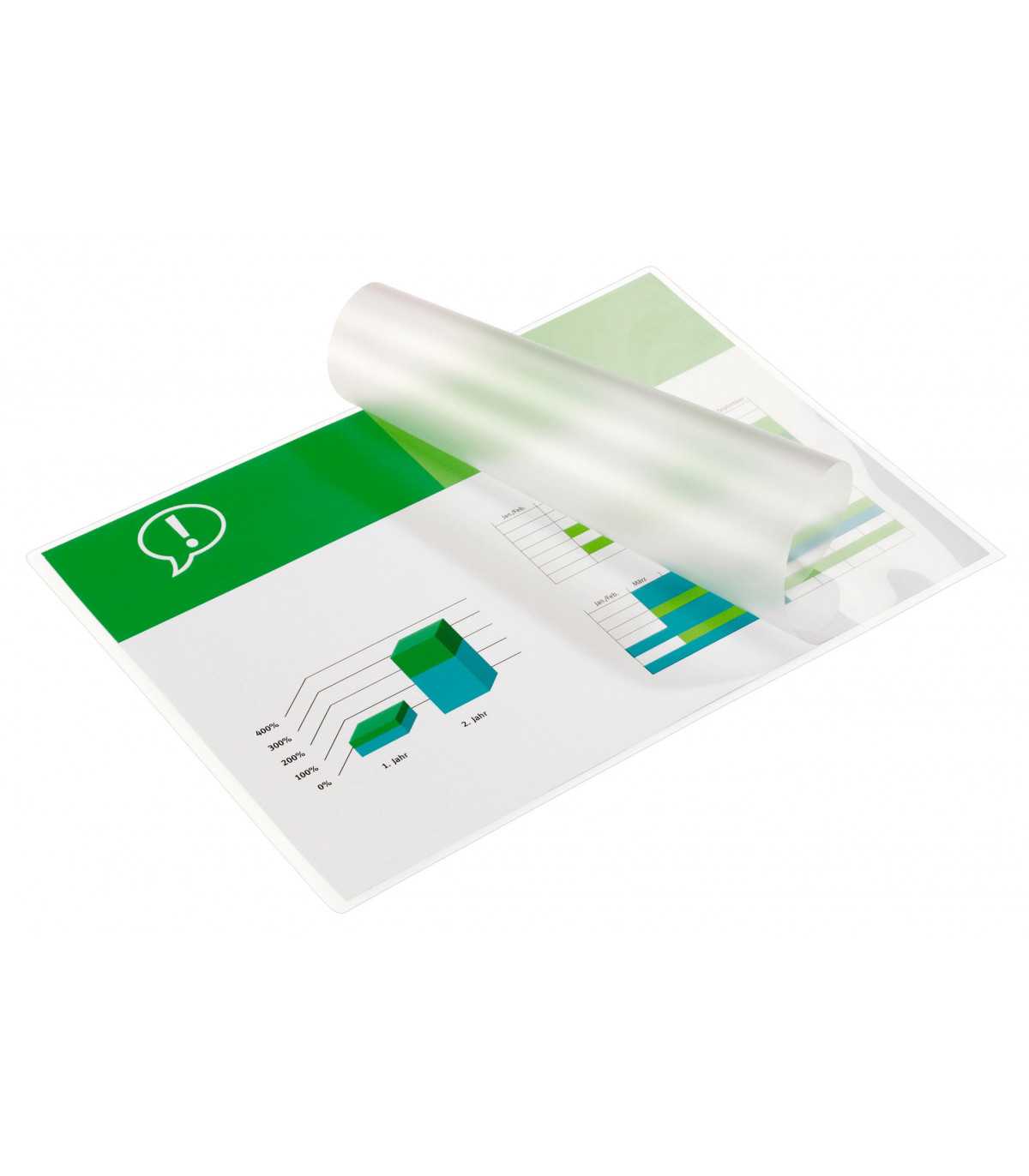 LEITZ Pouches per plastificatrici a caldo con tecnologia UDT, A4, 2 x 125  µ, Trasparente (confezione 25 pezzi) - Pouches per Plastificatrici